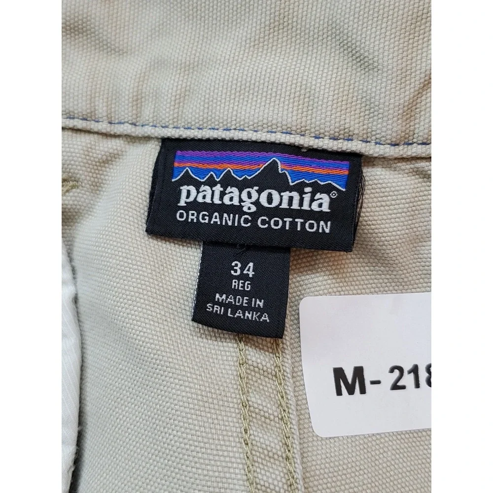 Patagonia Men Pants 34 REG Beige Chino Duck Organic Cotton 30